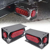 G-PLUS LED Red Lens Trailer Steel Housing Box Compatible with Trailer/Truck W/ 6" Oval Tail Light & 2" Marker Lamp Tail Lamp Luces TraserasAssembly