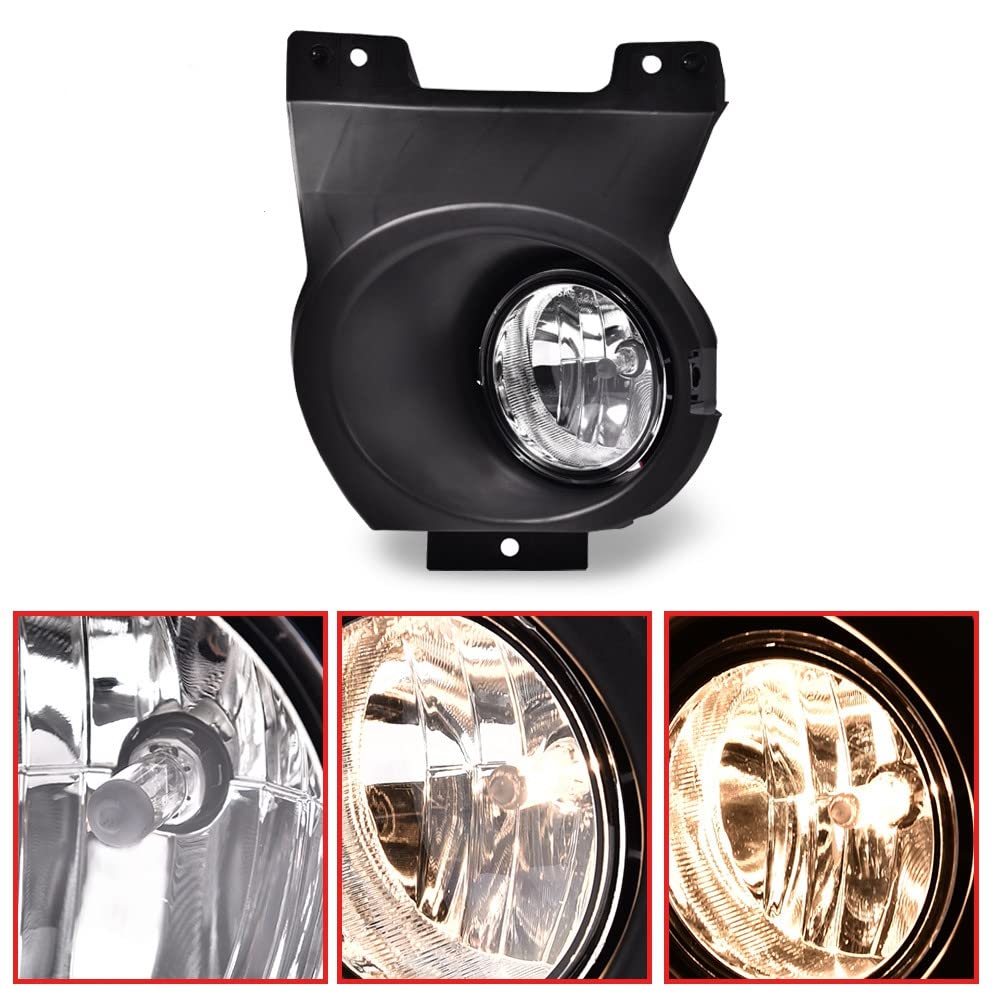 G-PLUS Fog Lights Compatible With 2011-2014 Ford F150, (NOT For SVT Raptor Models),Driving Fog Lamps w/Switch/Bracket/Bulbs Pair (Clear lens)