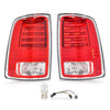 G-PLUS LED Tail Lights Assembly Compatible with Dodge Ram 1500 2013-2018, Fit Dodge Ram 2500 3500 2014-2018, Left & Right Rear Brake Lamp, Clear/Red Lens, CH2800203C, CH2801203C