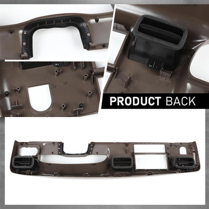 G-PLUS Dash Bezel Radio Cluster Trim Panel W/o Hole Compatible with Ford F250 F350 Super Duty 1999-2004 Brown