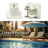G-PLUS Ladder Flanges Fit Heavy Duty Resin in-Pool Above Ground Swimming Pool Ladder White
