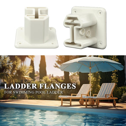 G-PLUS Ladder Flanges Fit Heavy Duty Resin in-Pool Above Ground Swimming Pool Ladder White