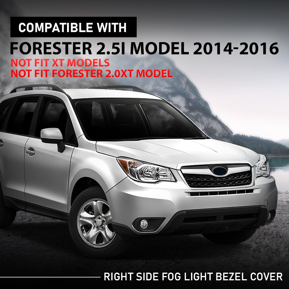 G-PLUS Fog Light Bezel Cover Right Side Compatible with Subaru Forester 2.5i Model 2014-2016,Not Fit XT Models,Not Fit Forester 2.0XT Model 57731SG020, SU1039108