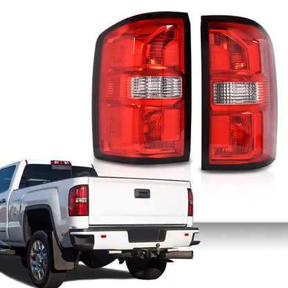 G-PLUS Tail Lights w/o Bulbs Compatible with GMC Sierra 1500 2014-2018,Tail lamp Fit GMC Sierra 2500 HD 3500 HD 2015-2019,Rear Lights Red Lens Luces traseras,Pilotos traserosAssembly