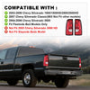 G-PLUS LED DRL Headlights Assembly & Tail Lights Fit Chevy Silverado 1500 1500 HD 2500 2500 HD 2003-2006, Clear Lens Chrome Housing Clear Reflector Headlamps Assembly Red Taillights