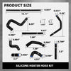 G-PLUS Silicone Heater Hose Kit Compatible with Toyota 4Runner 3.4L 1996-2002 W/Rear Heater Black
