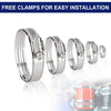 G-PLUS Silicone Radiator Coolant Hose Pipe Kit Clamps Compatible With Civic 1.6l Sohc D15 D16 EG EK 1992-2000 (D-White)