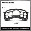 G-PLUS Gauge Cluster Lens Cover Chrome Rings Compatible with Chevy Silverado Avalanche Tahoe GMC Sierra Yukon Suburban 2003-2006