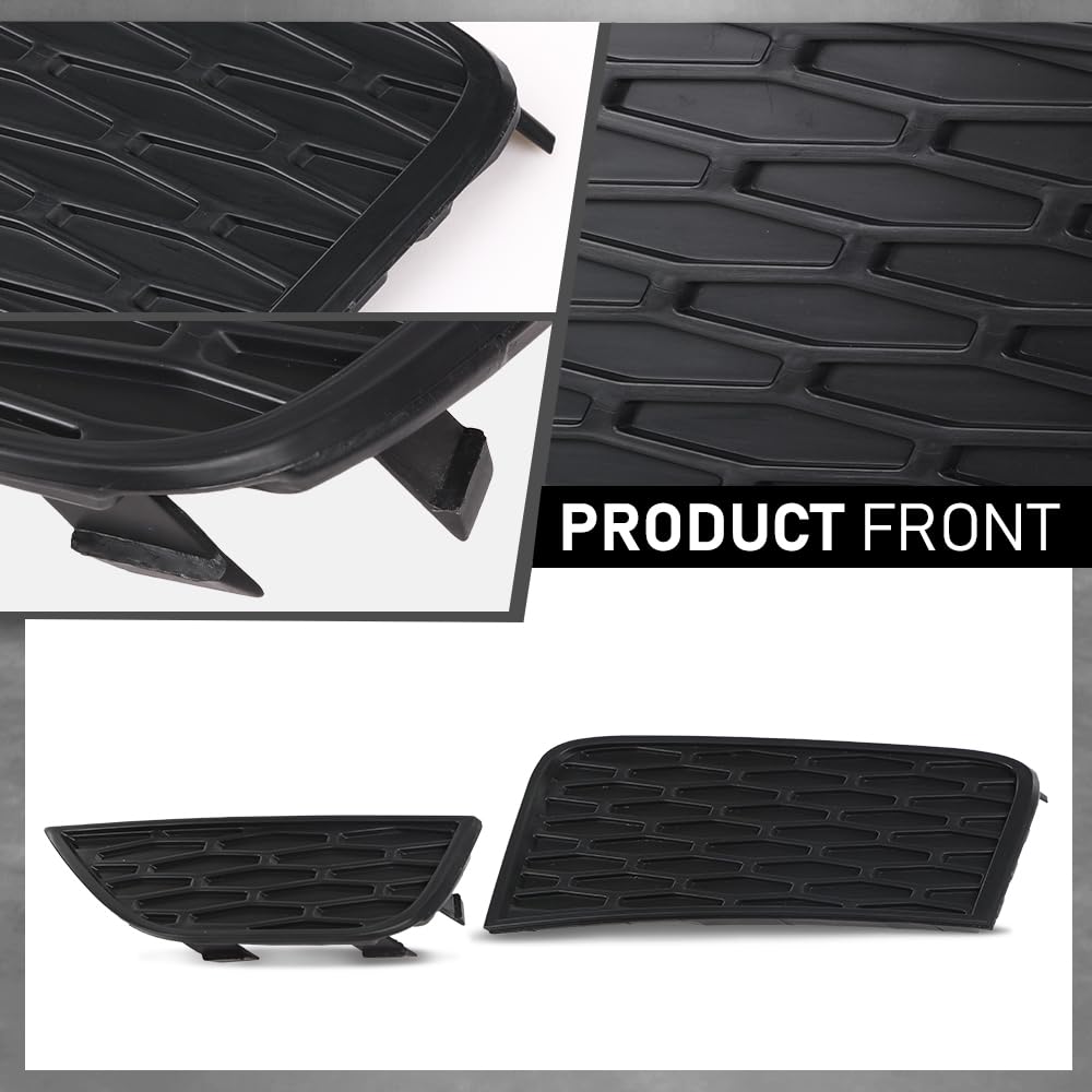 G-PLUS Left Side Front Fog Light Cover Lamp Bezel Compatible with Range Rover Evoque 2011-2015 Black