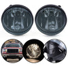 G-PLUS Front Bumper Fog Lights Compatible With 2007-2013 GMC Sierra 1500 2500HD 3500HD Pickup,Driving Fog Lamps w/Bulb Driver & Passenger Pair Smoky Lens