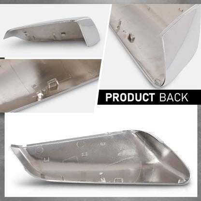 G-PLUS Exterior Mirror Cover Cap Left Driver Side Compatible with Chevy Equinox GMC Terrain 2018-2021 Chrome