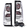 G-PLUS Clear Tail Lights w/Wiring Harness Compatible with 2003 2004 2005 2006 Chevy Silverado Pickup GM2800174, GM2801174 Luces Traseras Rear Brake Lamps Assembly