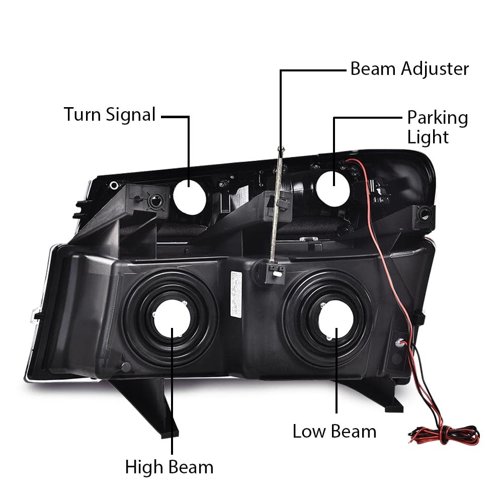 G-PLUS LED DRL Headlights, Fit Chevy Colorado/GMC Canyon 2004-2012,Fit Isuzu i-280 i-350 2006/i-290 i-370 2007-2008 Headlamps, Smoky Lens Chrome Housing Clear Reflector,faros delanteros Assembly