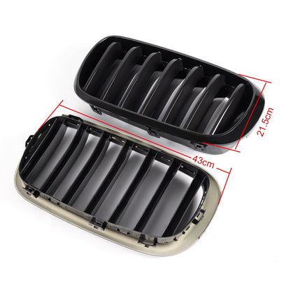 Gloss Black Front Bumper Hood Kidney Grille Grill Replacement For BMW F15 X5 F16 X6 X Series 2014 2015 2016
