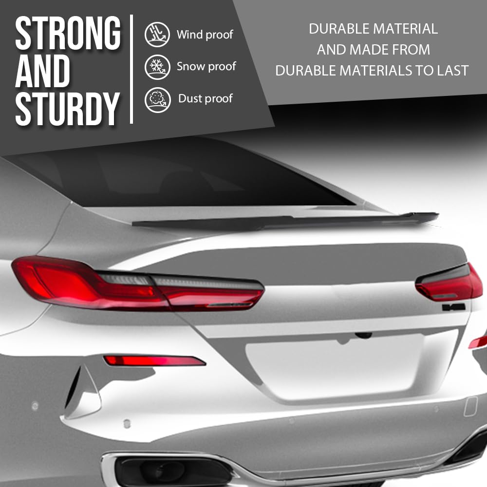 G-PLUS Rear Trunk Spoiler Wing Compatible with BMW 8 Series G15 F92 M8 Coupe 2019 2020 2021 2022 2023 Rear Spoiler Wing Black