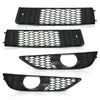 G-PLUS Fog Light Grill Bezel Cover Compatible with 2016-2018 Audi A4 B9 S-LINE only/Fits 2016-2018 Audi S4 B9/NOT Fit models with standard bumper 8W0807681F, 8W0807682F