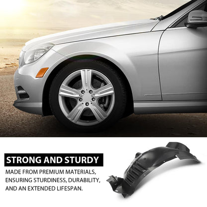 G-PLUS Front Left Driver Side Fender Liner Compatible with Benz C300 C350 2008-2011 MB1248145, 2046905730