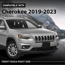 G-PLUS Bumper Fascia Spat for Jeep Cherokee 2019-2022 Front Right Black Front View