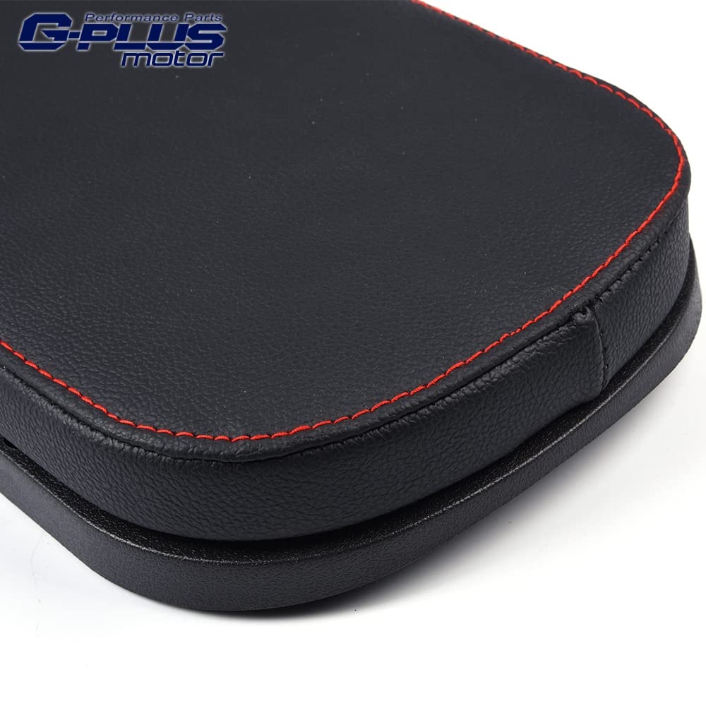 G-PLUS Open Arm Rest - Black PVC Leather w/Red Stitching Compatible with Toyota 86 /for Scion FR-S PZ435-10340-00 PZ4351034000