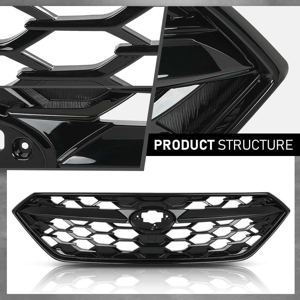 G-PLUS Front Grille Black Compatible with Subaru WRX 2022-2023 91121VC200, SU1200198
