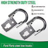 G-PLUS Tow Hook Parts Set Compatible with 2009-2021 F150 with Hardware Front Kit Pair (Silver)
