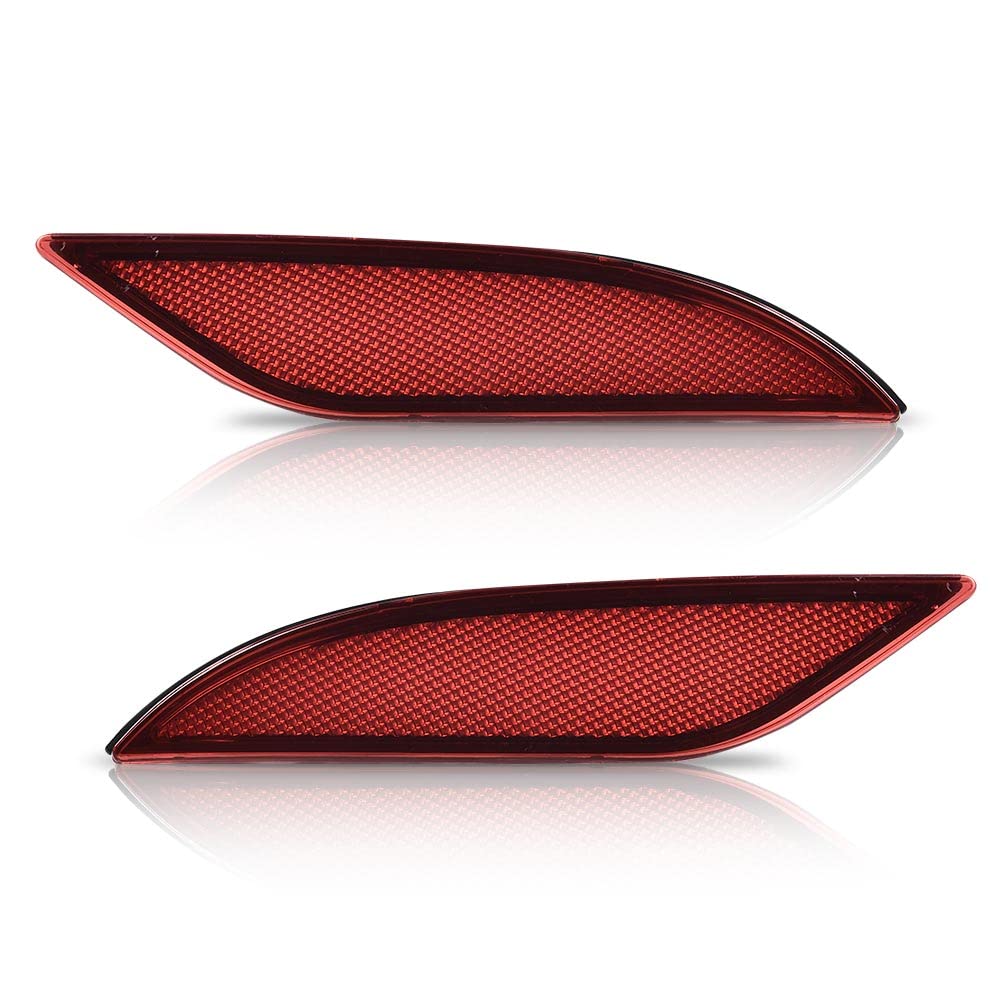 G-PLUS Rear Bumper Reflector Set Driver and Passenger Side Compatible with Chevy Malibu Hybrid 2016-2019 /Fit Malibu L 2016-2021 /Fit Malibu LS LT 2016-2022 23174490 GM1185113 23174489 GM1184113