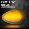 G-PLUS 15 LED Amber Sleeper Cab Side Marker Signal Light 2PCS Chrome Bezel Clearance Light Fit Freightliner Century Columbia Model Truck Trailer