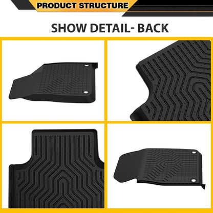 G-PLUS TPE Cargo Liners, Compatible with Audi Q7 2017-2025, Fit Audi Q8 2019-2025, All Weather Full Cover Protection 1st & 2nd Row, Floor Liners