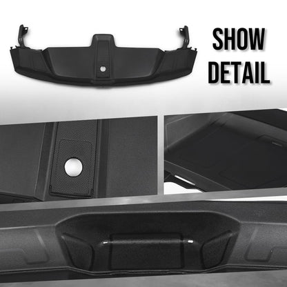 G-PLUS Front Radiator Support Lock Trim Cover Panel Compatible with Porsche Cayenne 2019 2020 2021 2022 2023 9Y0805504 Black