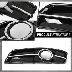 G-PLUS 2PCS Fog Light Covers for Audi A3 2010-2013 Chrome Grille Bezel Product Specifications