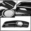G-PLUS Front Fog Light Lamp Cover Grille Bezel Chrome Left+Right Compatible with Audi A3 2010-2013 8P0807681AA