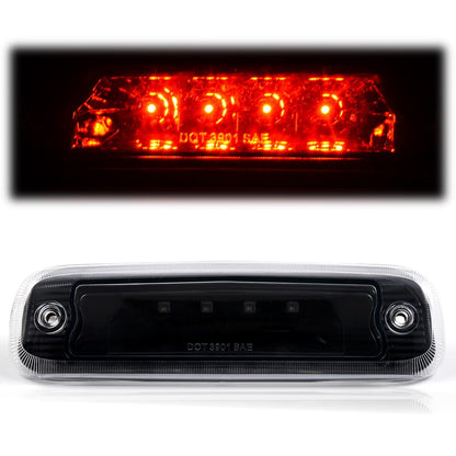 G-PLUS LED Third 3rd Brake Cargo Light Compatible With 1997 1998 1999 2000 2001 Cherokee, Rear Roof Center High Mount Stop Tail Light Replacement (Black Housing Clear Lens)