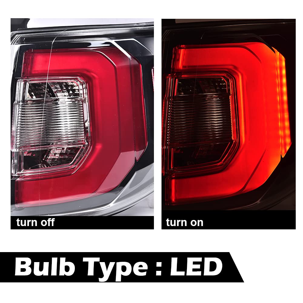 G-PLUS Tail Light Left and Right Outer Compatible with 2013 2014 2015 2016 GMC Acadia 2017 GMC Luces Traseras Rear Brake Lamps Assembly