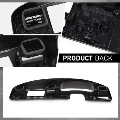 G-PLUS Dash Bezel Dashboard Surround Trim Panel Compatible with Ford F250 F350 Super Duty 2005 2006 2007 Black Dash Cover