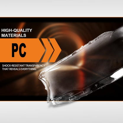 G-PLUS Headlight Lens Cover Compatible with BMW G30 G31 G38 5 Series 2016-2020 63117214962, 63117214961 Left & Right Pair Front Headlamp Lens Cover Clear