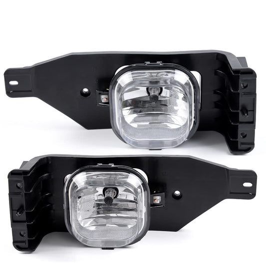 Clear Lens Pair Bumper Driving Fog Lights Lamp Compatible with Ford 2005 2006 2007 F250 F350 F450 F550 Super Duty / 2005 Ford Excursion