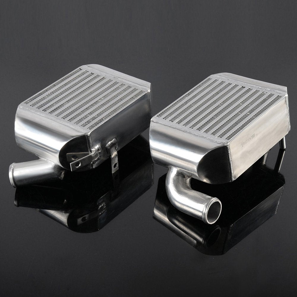 Twin Left Right Turbo Intercooler Kit Replacement For Audi S4 B5 2000-2002 /Allroad A6 C5 2.7L BI-TURBO 2001-2005 Front Side Mount Performance Aluminum Intercooler
