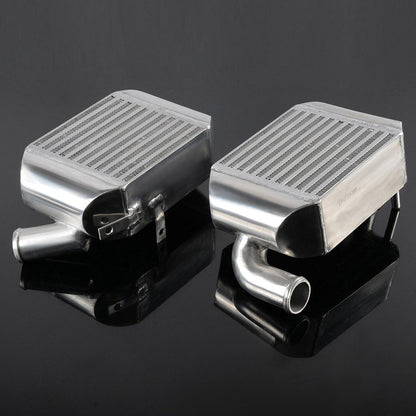 Twin Left Right Turbo Intercooler Kit Replacement For Audi S4 B5 2000-2002 /Allroad A6 C5 2.7L BI-TURBO 2001-2005 Front Side Mount Performance Aluminum Intercooler
