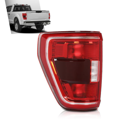 G-PLUS LED Tail Light Rear Brake Lamp Left Compatible with Ford F150 XLT 2021-2023 w/Blind Spot Fit for w/Factory Incandescent Model ML3Z13405C, ML3Z-13405-C Red Lens