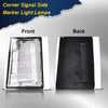 G-PLUS Corner Light Fit Chevy CK/C10 1500 2500 3500 2WD 1994-2000,（ONLY For Composite Headlights） Signal Side Marker Lamps Bumper Headlamps (Clear Lens Chrome Housing Clear Reflector),faros Assembly