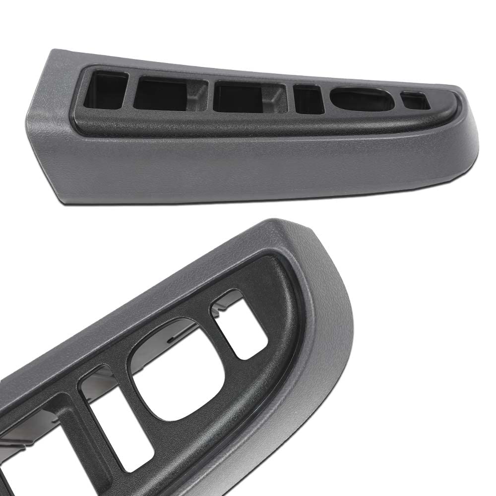 G-PLUS Window Switch Bezel Cover Driver Side, Push Button, Manual, Dark Gray, Compatible with Chevy Silverado/GMC Sierra 2003-2007