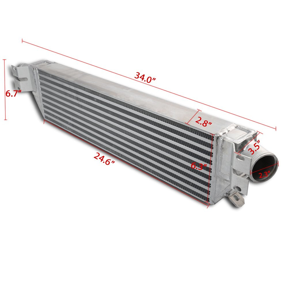 G-PLUS urbo Aluminum Turbo Intercooler Kit + Intercooler Pipe Black Replacement For VW GOLF MK5 MK6 GTI FSI Compatible With JETTA 2.0T /AUDI A3 Twin