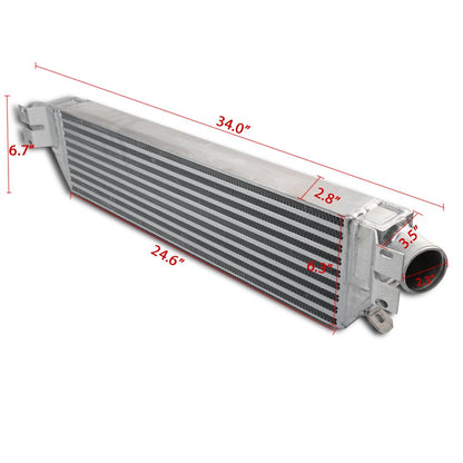 G-PLUS urbo Aluminum Turbo Intercooler Kit + Intercooler Pipe Black Replacement For VW GOLF MK5 MK6 GTI FSI Compatible With JETTA 2.0T /AUDI A3 Twin