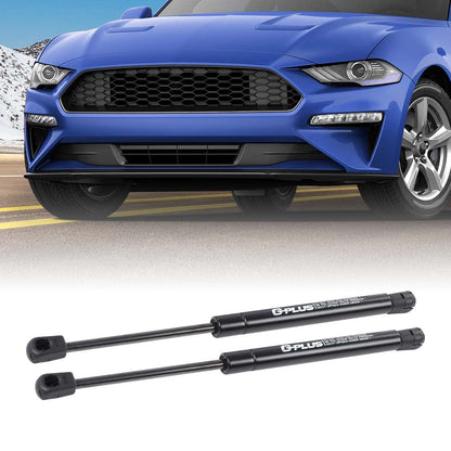 G-PLUS Racing Hood Lift Strut Damper Shock Set Complete Kit Black Compatible with Ford Mustang 15-21