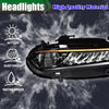 G-PLUS Headlights Assembly Compatible with 2018 2019 2020 Honda Accord Halogen High Beam Headlamps Chrome Signal Headlights (Black Passenger & Driver Side(Left+Right)), faros delanteros