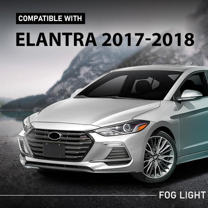 G-PLUS Fog Lights Daytime Running Light DRL LED with Turn Lamp Compatible with Hyundai Elantra Sport 2017-2018