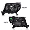 G-PLUS Headlights Assembly, Compatible with Toyota Tacoma 2005 2006 2007 2008 2009 2010 2011 Bumper Headlamps, Clear Lens Black Housing Clear Reflector,faros delanteros