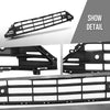 G-PLUS Front Bumper Lower Grille Center Grill Compatible with Volvo XC60 2018-2021 VO1036107, 31425175 Black