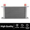 G-PLUS Universal Racing Aluminum Engine Transmission Oil Cooler 19 Row English-style AN10-10AN Silver T-6061 Aluminum