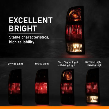 G-PLUS Tail Lights Assembly Left & Right Side Compatible with Toyota Tundra Regular Cab & Access Cab 2000-2006 Fit for Fleetside Bed Model 815600C010, 815500C010 Luces Traseras